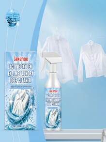 jakehoe 120ml Agente de limpieza de ropa, quitamanchas de ropa, spray de limpieza de ropa con eliminación suave de manchas, elimina rápidamente las manchas, restaura el color original, suave con las telas, protege las telas, eliminación de manchas altamente efectiva, elimina fácilmente café, jugo y otras manchas, portátil y conveniente para usar en cualquier momento (entrega aleatoria de versiones nuevas y antiguas)