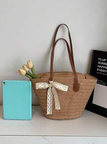 Nieuwe stijl geweven tas, strandtas, boodschappenmand, emmertas voor vakantie