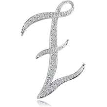 1 pièce paquet Broche géométrique simple de 26 lettres anglaises avec strass, broche élégante et de mode pour femmes. Épingle pour pull, manteau, robe, accessoires, sac, charme, école