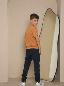 Boys' Youth Cargo Jogger Jeans - Navy Blue - View 3