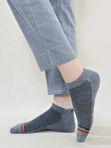 1 Pair Men's Simple Versatile Breathable Moisture Wicking Ankle Socks For Spring And Summer, Suitable For Pants, Business Shoes, Sneakers, Soft And Breathable, Sports Socks, Casual Socks, Household Socks - Multicolor - View 7