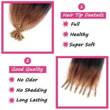 弹性非洲扭发 1/3/6 包预分离马利扭发编织发适合受损卷曲非洲扭发染色合成缠绕发适用于柔软发束接发 18 英寸