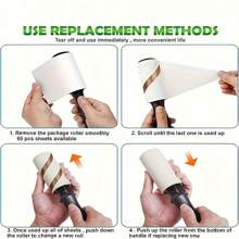 High Suction Lint Remover Roller - Ideal For Furniture, Clothes And Carpets | Pet Hair Cleaning Brush
