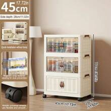 5/4/3/2/1 Layer Storage Cabinet, Home Folding Wardrobe, Clothes Organizer, Snack Cabinet, Baby/Kids Storage, No Assembly Required - Multicolor - View 18