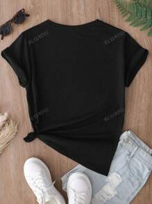 Dames Lente & Zomer T-shirt met korte mouwen, Dames "I Do What I Want" Creatief grappig grafisch print T-shirt, Dames comfortabel casual sport ronde hals T-shirt met korte mouwen, Dames zwart topje, Zomertop, Vakantiecadeau