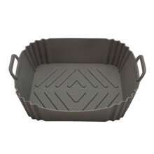 1pc/2pcs Reusable Silicone Air Fryer Liners - Thickened Square Baking Pan, Suitable For Healthy Cooking, Fit 4-7Qt Air Fryers, Oven & Microwave Safe, Non-Stick & Easy To Clean, Great Gift For Christmas, Halloween, Easter, Thanksgiving