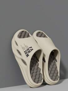 男士时尚按摩拖鞋，速干露趾室内/室外运动凉鞋，男士夏季沙滩街头休闲拖鞋，舒适浴室淋浴按摩家居鞋 - 彩色 - 查看 5