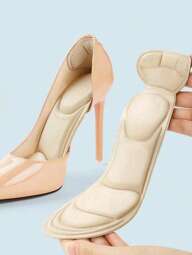 1 Paar Damen 5D gepolsterte Einlegesohlen, weich, stoßabsorbierend, atmungsaktiv, feuchtigkeitsableitend, Ganzfußeinlagen geeignet für High Heels, Sneaker, Freizeitschuhe, Schulsachen, Stiefel-Zubehör für Damenschuhe, für Outdoor, Sport, Reisen, Haushalt, Büro, Schule