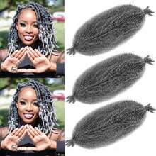 Federnde Afro-Twist Haare 1/3/8 Packungen Marley Twist Flechthaare 8-26 Zoll vorab getrennte schwarze krause Twist Flechthaare Frauen Afro Federkern Twist Haare zum Umwickeln von Soft Locs