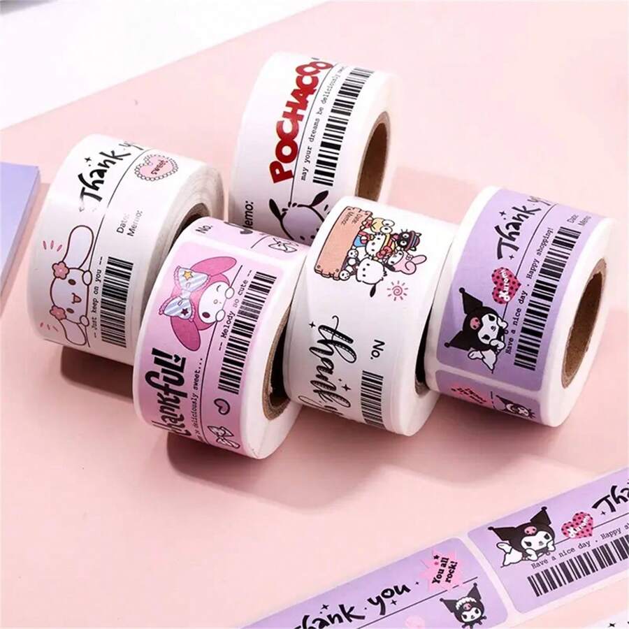 Sanrio [Sanrio Sticker 120PCS/Rol Afdichting] Bill Wind Afdichtingssticker 120PCS/Rol Gecoat Papier Zelfklevende Sanrio Afdichtingssticker