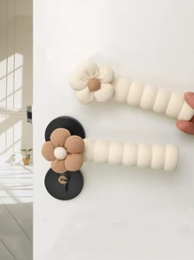 Flower Door Handle Crash Pad Soft Insulation Protective Cover,Thickened, Spiral Design,Door Handle Bumper Protector,Effective To Prevent Wall And Door Lock Damage,Home Anti-Collision & Anti-Static Doorknob Sleeve,And Dust-Proof For School,Office,Household,Travel,Bag,Organizer,Storage, Back To School Supplies