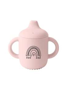 PopLittleOne 1PC硅胶婴儿吸管杯卡通图案婴儿杯子便携式婴儿水瓶固体婴儿餐具防漏婴儿奶瓶