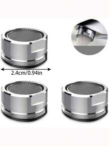 6 个银色不锈钢节水水龙头起泡器，M24 螺纹浴室水龙头起泡器，可更换过滤器混合喷嘴，适用于厨房水槽、金属和塑料 - 彩色 - 查看 6