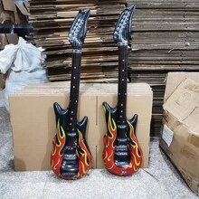 1 Stück aufblasbares Musikinstrument Ballon, Zufallsfarbe Party Unterhaltung interaktives Requisit, aufblasbares Gitarre, Saxophon, Strandutensilien, Strandaccessoires, Schwimmhilfe für den Pool