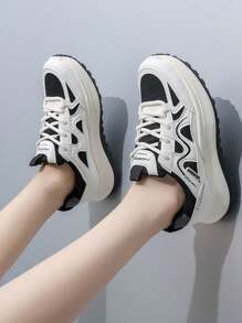 1 para damskich tenisówek z siateczki 2025 Spring, nowe koreańskie buty sportowe na platformie studenckiej Ins Style