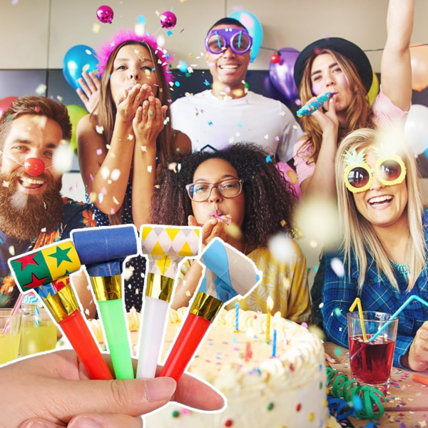 100pcs Whistles For Birthday Party, Wedding And Cheerleading, Party Favors, Party Atmosphere Maker-Random Color