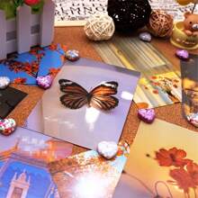 10/20 件紫色心形亮片图钉 - 用于照片、地图、公告板和软木板的装饰图钉 - 彩色 - 查看 8