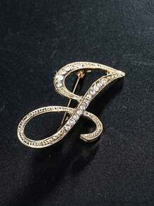 Vintage Versatile Men's English Letter Brooch, Suit Lapel Flower Badge, Unisex Fashionable Large Pin Clothing Accessory, High-End Suit Decoration, Sweater/Jacket Pins, Suitable For Parties, Weddings, Birthdays, Daily Wear, Holiday Gifts