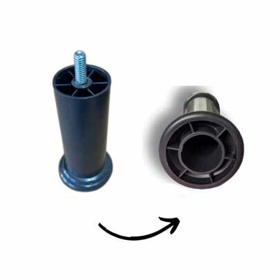 Pé de Cama Box 12cm Cabeceira Pezinho Plástico Com Parafuso