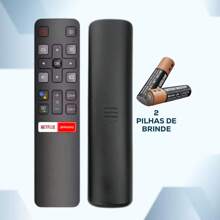 Controle Remoto Tv Smart Android 4k Led - Preto - Visão 6