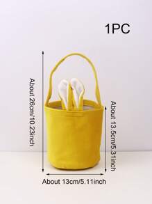 1 件 - 兔耳形糖果袋，创意兔形束口袋手提袋，复活节派对糖果和复活节彩蛋袋礼品包装袋