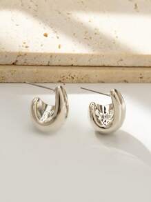 1 Pair Minimalist Chic Water Drop Earrings, Made With Hypoallergenic Stainless Steel Earrings, Gift For Friends