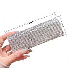 1pc Shiny Diamond-Shaped Multi-Function Storage Box, Suitable For Car Storage, Eyeglasses, Jewelry, Earphones, Cables