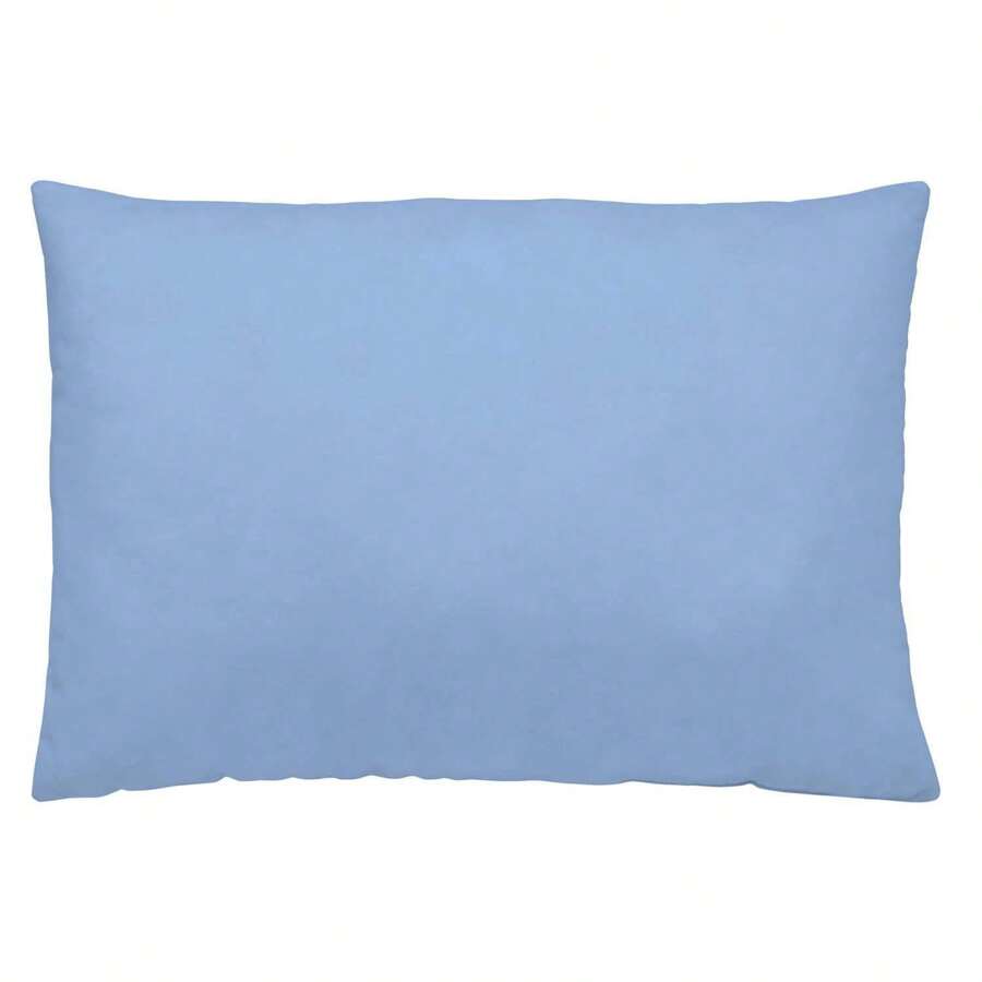 1 Pezzo Federa per Cuscino Tinta Unita 100% Cotone Extra Morbido, Federa Traspirante e Morbida al Tatto per un Riposo Piacevole, Gamma di 19 Colori per Cuscini da 45x90/45x110/45x155 cm - Naturals, Prodotto in Spagna - Azzurro chiaro - Visualizzare 1