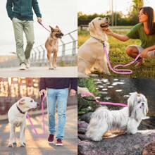 Lynxking 1PC Dog Leash,Durable Webbing Lead With Reflective Strips And D-Ring For Small Medium And Large Dogs - Pink - View 8