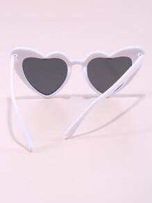1pc Unisex & Kids Heart-Shaped Pearl Cute Fashion Glasses - Outdoor Travel Beach Personalized Accessory - Runway Party Decorative Glasses - White - View 5