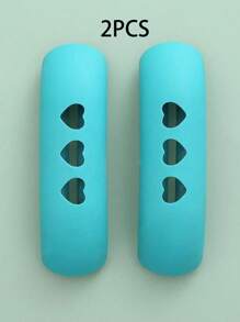 Funda de silicona para el asa de ollas, diseño creativo con detalle de corazón calado, anticalor y antideslizante, protector para el asa de ollas para el hogar, resistente a altas temperaturas y al desgaste, adecuado para cocina y restaurante