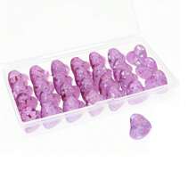 10/20 件紫色心形亮片图钉 - 用于照片、地图、公告板和软木板的装饰图钉 - 彩色 - 查看 7