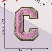 8CM Patch Letters For Clothes Alphabet Sticky Letter Clothing Bags Jacket Iron On Letter Emblems Chenille Patches For DIY MC006 - Multicolor - View 32