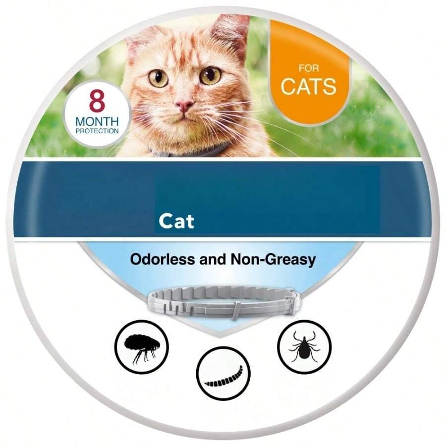 Flea & Tick Prevention Collar For Cats, 8-Month Protection, Vet-Recommended