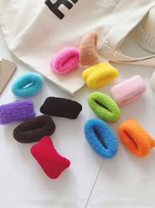 12 pezzi Elastici per capelli stile vintage colorati in nylon elastico ampio, elastici per capelli morbidi in asciugamano per donne e ragazze, accessori per capelli, fasce per polso, fermacode, elastici per capelli, fasce in gomma per capelli