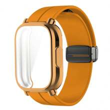 Magnetisches Silikonarmband + Hülle kompatibel mit Xiaomi Redmi Watch 5 Active Lite Smartwatch Armband und Hülle kompatibel mit Redmi Watch 5 Active Lite