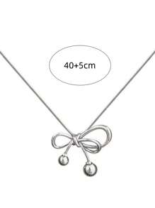 1pc colar com pingente de laço de contas elegante e moderno, adequado para mulheres usarem casualmente, em festas e festivais