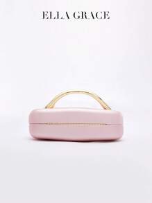 Pearlescent Powder, PU Leather Clutch - Ideal For Valentine's Day, Comfortable And Fashionable, Fashion Handbag, Personalized Gift Option, Accessory 2025, Chic Style For All Occasions, Luxury Feel At Affordable Price, Prom Bag For Party