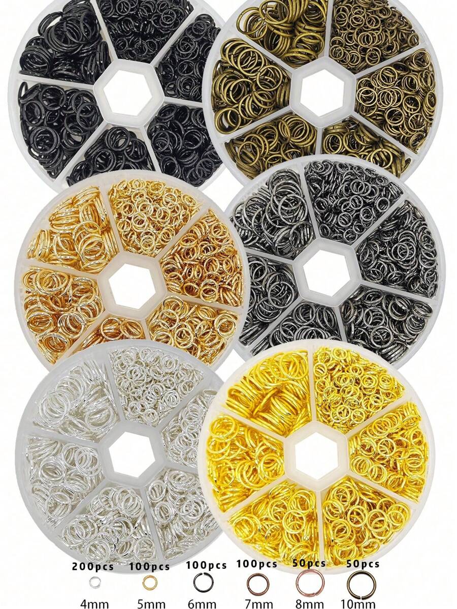 [Conector de colgante fácil de usar] 600 anillos de salto abiertos de acero inoxidable - Conector de colgante de anillo abierto, para hacer joyas DIY, collares, pulseras, suministros para pequeños negocios - , fácil de usar, versátil y duradero