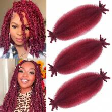 Federnde Afro-Twist Haare 1/3/8 Packungen Marley Twist Flechthaare 8-26 Zoll vorab getrennte schwarze krause Twist Flechthaare Frauen Afro Federkern Twist Haare zum Umwickeln von Soft Locs