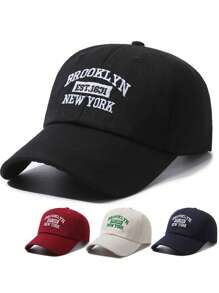 New York Retro Embroidered Baseball Cap - Unisex Soft Top Dad Hat, Breathable & Stylish, Black With White Lettering, Perfect For Casual Wear, Perfect For Thanksgiving - Multicolor - View 4