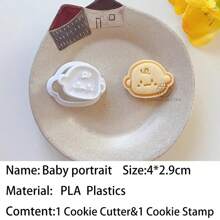 Cute Baby Head Body Cookie Cutter Mold Novel Dragon Flower Heart Biscuit Stamp Chinese Zodiac Birthday Pastry Kitchenware