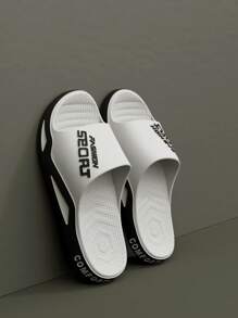 Men's Spring To Summer Fashion Slippers, Casual Open Toe Wear-Resistant Sandals, Suitable For Indoor, Outdoor, Beach, Shower, Walking, Bathroom, Household, Unisex, Shower Shoes - Multicolor - View 22