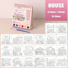 1 Set Watercolor Paper Watercolor Painting Set Watercolor Graffiti Coloring Book Art Painting Book Creative Watercolor Painting Book,Perfect Birthday Gift, Easter Gift, Party Holiday Gift