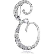 1 pièce paquet Broche géométrique simple de 26 lettres anglaises avec strass, broche élégante et de mode pour femmes. Épingle pour pull, manteau, robe, accessoires, sac, charme, école