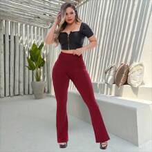 Women Pants - 紅色 - 查看 1