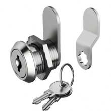 1pc Cabinet Cam Locks Keyed Alike, 5/8'' Fits on 3/8'' Max Door Thickness, 1'' Cabinet Lock Fits on 3/4'' Max Door Thickness, 1-1/8'' Fits on 7/8'' Max Door Thickness, Secure File Drawer Mailbox RV Storage Replacement Set, Zinc Alloy - Silver - View 17