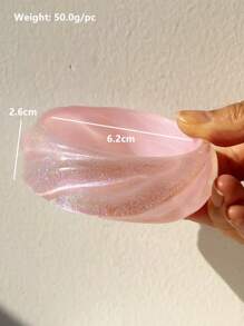 1 件不对称几何形状彩虹全息树脂手链，时尚简约秋冬装饰 - 彩色 - 查看 23