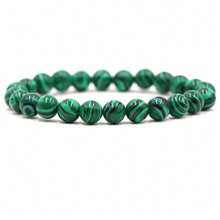 1 件 8 毫米时尚天然石疗愈水晶弹力串珠手链可作为珠宝礼物