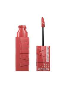 Maybelline 超级持久乙烯基墨水光泽唇膏，桃色，持久，瞬间闪亮，唇彩，防脱色唇膏，0.14 盎司/4.2 毫升 - 唇彩，防脱色，持久，珊瑚色唇膏，彩妆，夏季彩妆，Y2K - 桃色 - 查看 2
